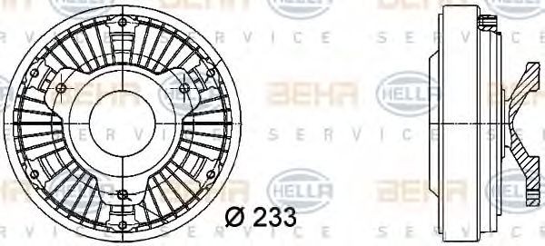 HELLA 8MV376728-401 Fan clutch A 000 200 30 23