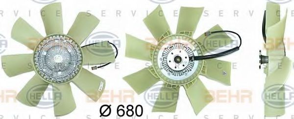 HELLA Ø: 680 mm, Electronic, HELLA BLACK MAGIC Cooling Fan 8MV 376 729-491 buy
