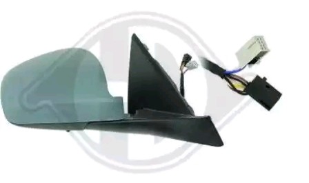 DIEDERICHS 3042224 Wing mirror Right, primed, Heatable, Convex, Electronically foldable, for electric mirror adjustment, with thermo sensor, Blue-tinted, Complete Mirror