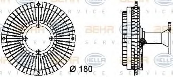 HELLA HELLA BLACK MAGIC Clutch, radiator fan 8MV 376 731-141 buy