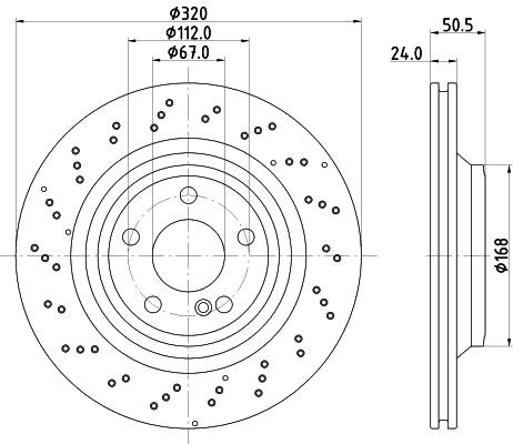 HELLA 550 mm, HELLA BLACK MAGIC Fan Wheel, engine cooling 8MV 376 733-191 buy