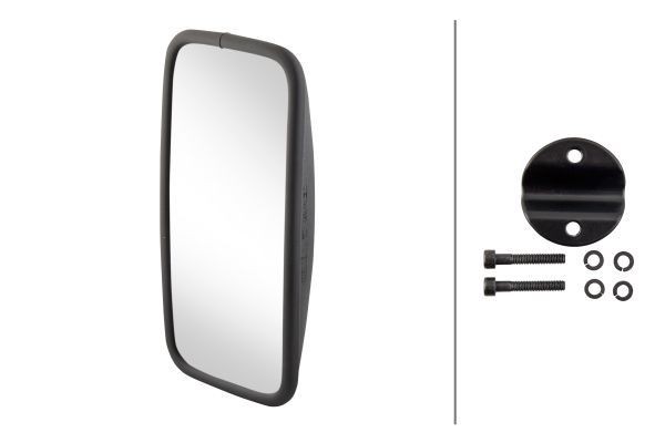 089119 HELLA both sides, black, Heatable, for manual mirror adjustment, 24V Side mirror 8SB 501 156-031 buy