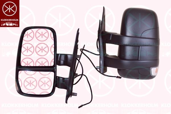 KLOKKERHOLM Left, Short mirror arm, for manual mirror adjustment, Convex Side mirror 30811021 buy