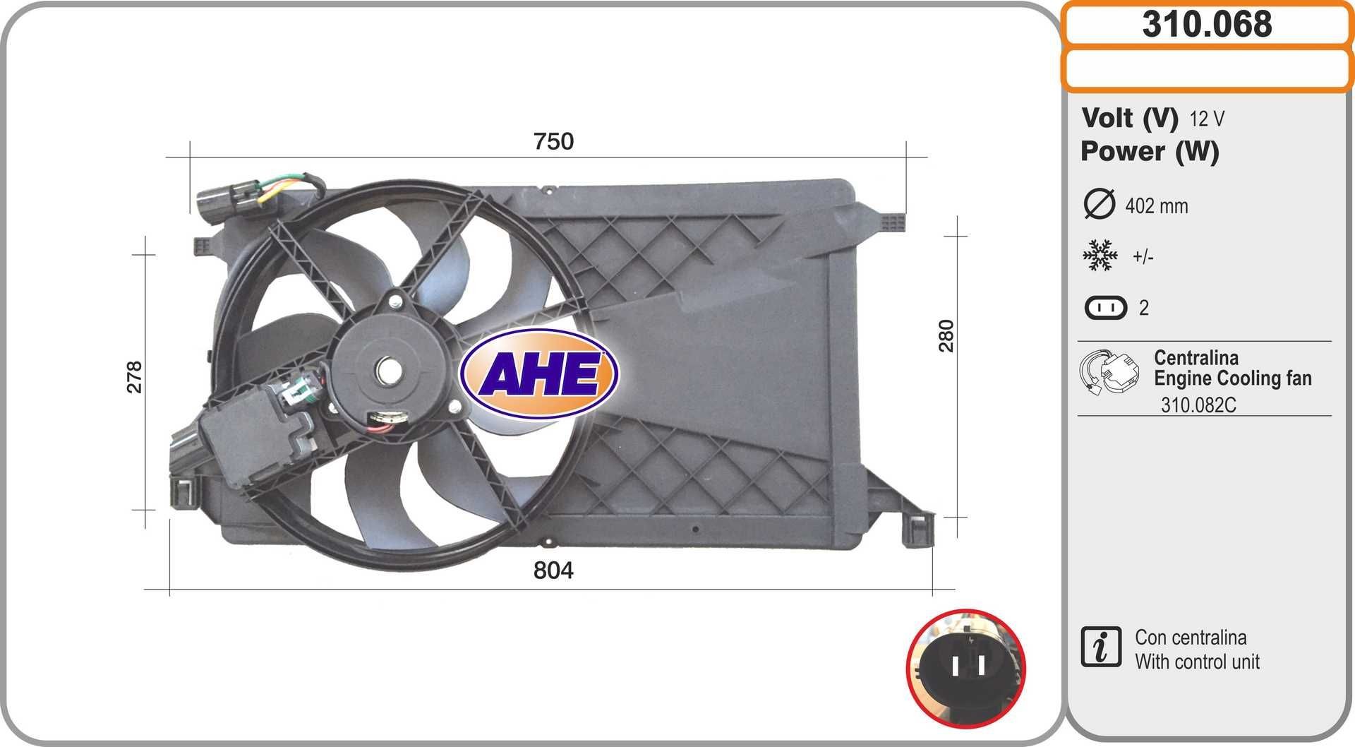AHE 310.068 Fan, radiator 1 300 810