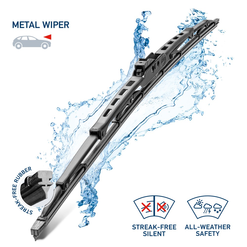 HELLA WP50 Windscreen wiper 500 mm Front, Bracket wiper blade, for left-hand drive vehicles, 20 Inch