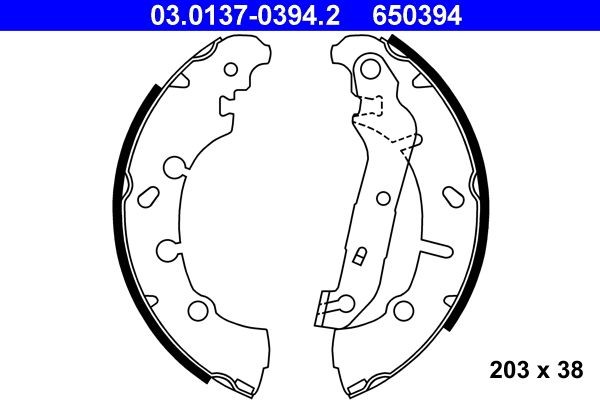 Ford FUSION Brake drums and pads 953676 ATE 03.0137-0394.2 online buy