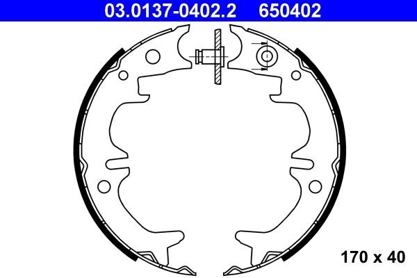 ATE 03.0137-0402.2 Handbrake shoes TOYOTA experience and price