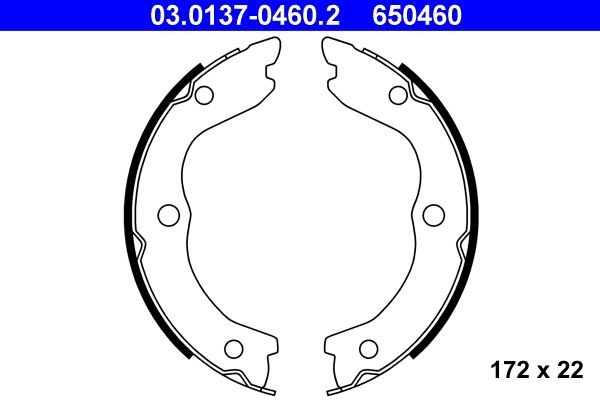 ATE 03.0137-0460.2 Handbrake shoes NISSAN experience and price