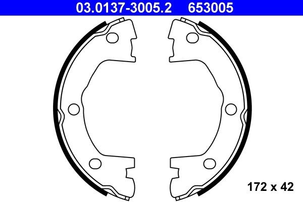 ATE 03.0137-3005.2 Handbrake shoes IVECO experience and price