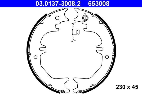 ATE 03.0137-3008.2 Handbrake shoes TOYOTA experience and price