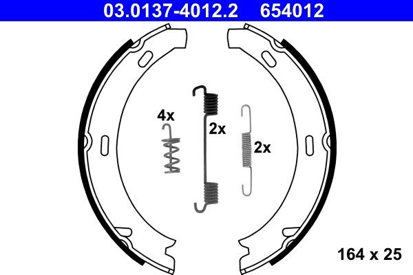 Great value for money - ATE Handbrake shoes 03.0137-4012.2
