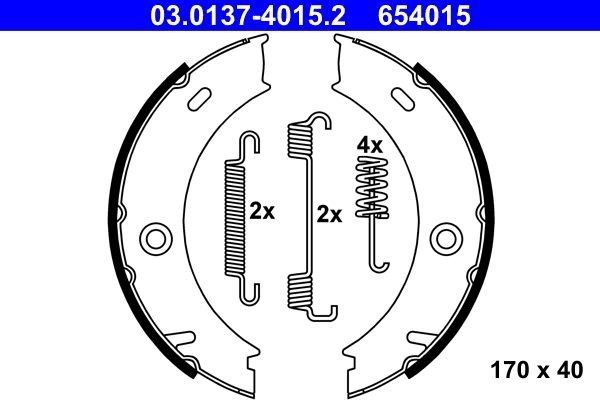 Great value for money - ATE Handbrake shoes 03.0137-4015.2