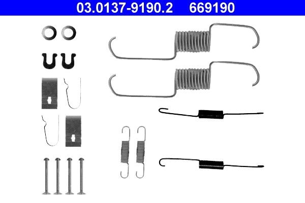 ATE 03.0137-9190.2 Honda HR-V 2012 Accessory kit brake shoes