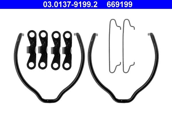 Original ATE 669199 Accessory kit brake shoes 03.0137-9199.2 for VOLVO V70