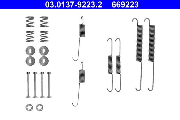 669223 ATE Accessory Kit, brake shoes 03.0137-9223.2 buy