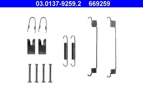 ATE 03.0137-9259.2 Accessory kit, brake shoes MAZDA XEDOS in original quality