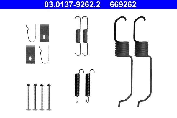Mazda PREMACY Accessory Kit, brake shoes ATE 03.0137-9262.2 cheap