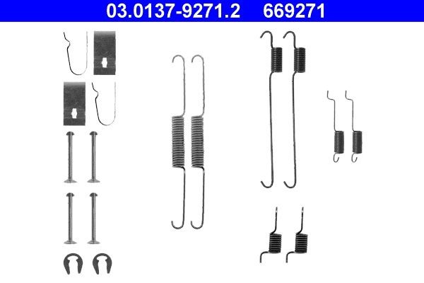 03.0137-9271.2 ATE Accessory kit brake shoes SUBARU