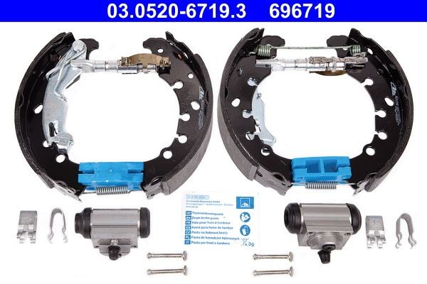 Original ATE 696719 Brake shoes and drums 03.0520-6719.3 for OPEL ADAM