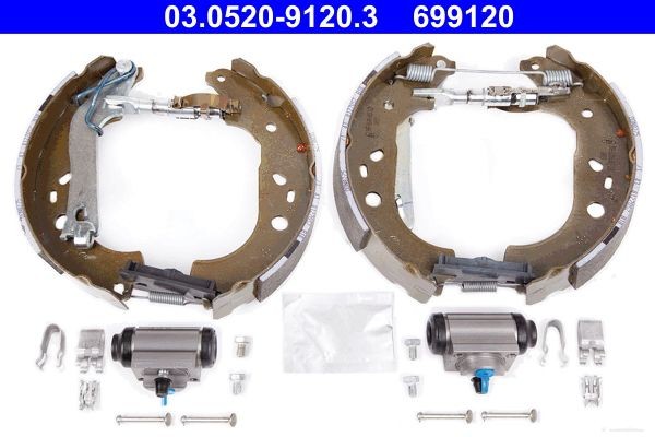 Fiat TIPO Brake set, drum brakes 954183 ATE 03.0520-9120.3 online buy