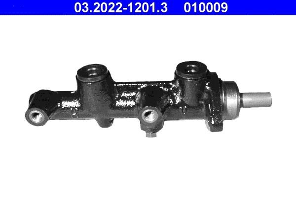ATE 03.2022-1201.3 Brake master cylinder Number of connectors: 3, D1: 22,2 mm, M10x1