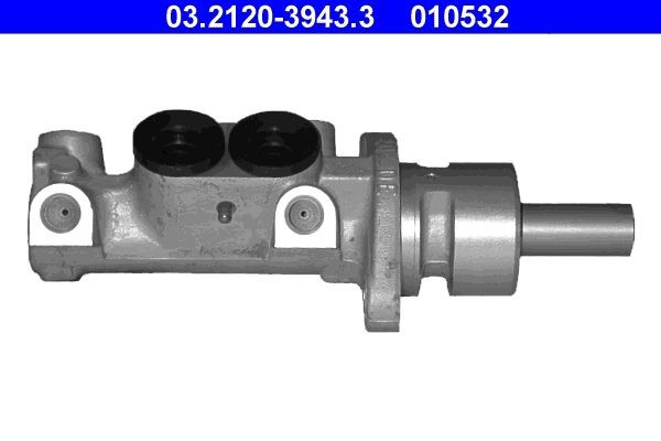 010532 ATE Number of connectors: 4, Ø: 20,6 mm, Cast Aluminium, M10x1 Master cylinder 03.2120-3943.3 buy