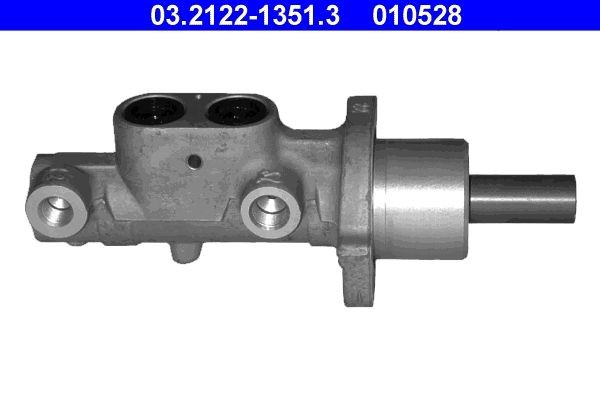 ATE 03.2122-1351.3 Brake master cylinder Number of connectors: 2, Ø: 22,2 mm, 1x M10x1
