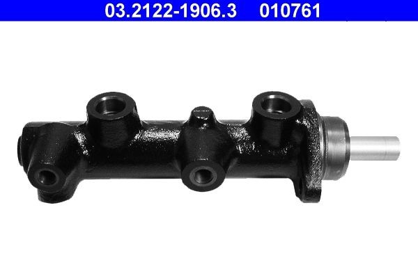 010761 ATE Number of connectors: 2, Ø: 22,2 mm, without brake fluid reservoir, 3/8
