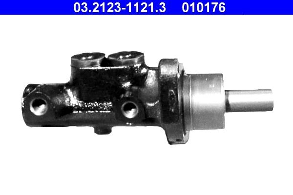 ATE 03.2123-1121.3 Brake master cylinder Number of connectors: 2, Ø: 23,8 mm, 1x M10x1