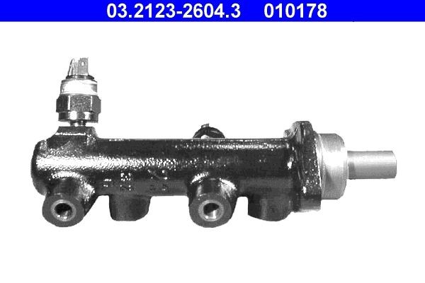 010178 ATE Number of connectors: 2, Ø: 23,8 mm, with alarm, M10x1 Master cylinder 03.2123-2604.3 buy