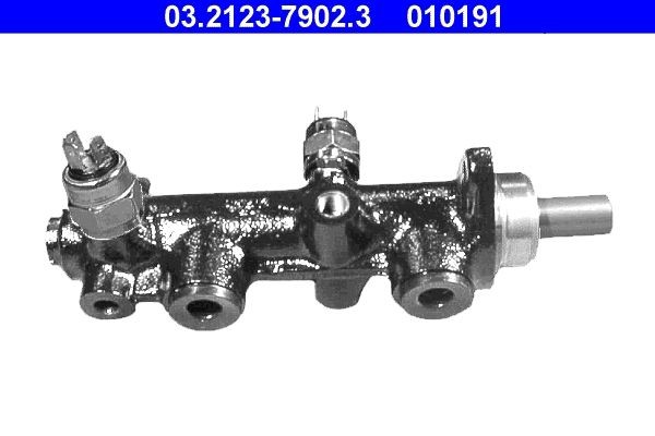 03.2123-7902.3 ATE Brake master cylinder PORSCHE Number of connectors: 3, Ø: 23,8 mm, with alarm, M10x1