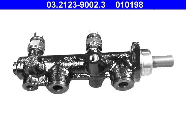 03.2123-9002.3 ATE Brake master cylinder PORSCHE Number of connectors: 3, Ø: 23,8 mm, with alarm, M10x1