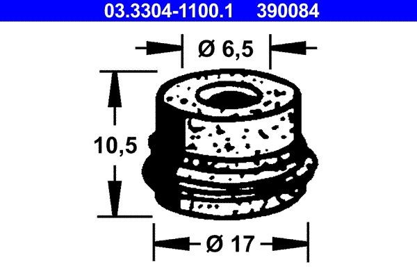 ATE Plug, brake fluid reservoir 03.3304-1100.1