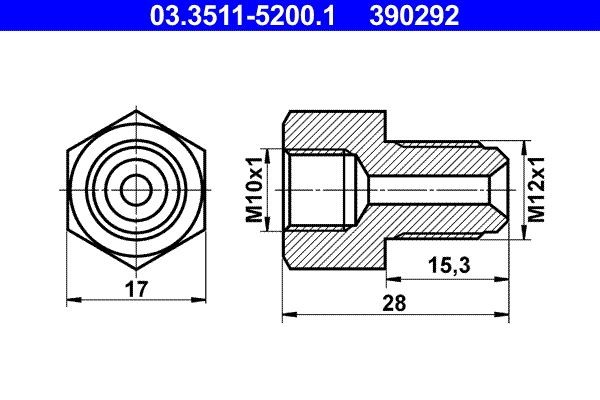 03.3511-5200.1 Adapter, brake lines 03.3511-5200.1 ATE