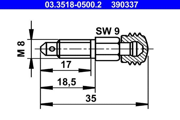 Breather Screw / Valve ATE 03.3518-0500.2 - Fasteners spare parts order