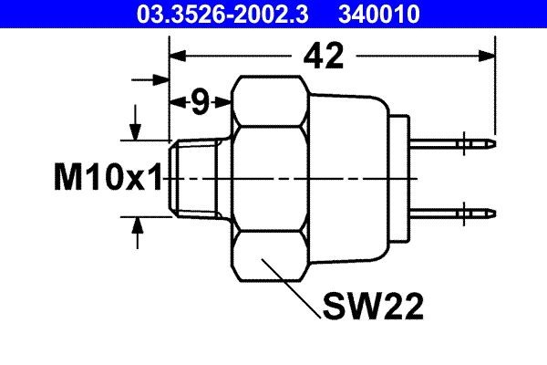 340010 ATE 03.3526-2002.3 Brake Light Switch 520 18500