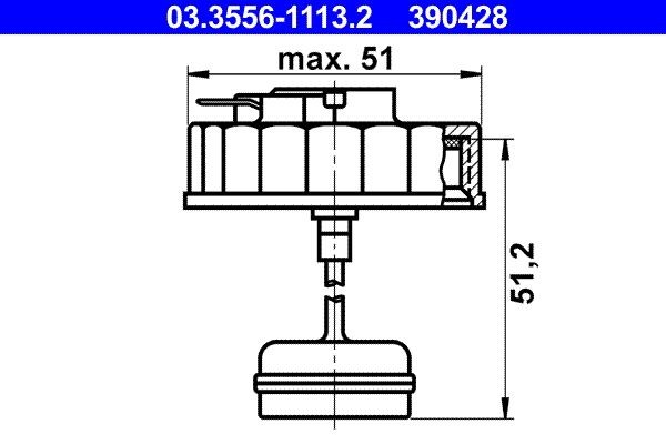 OE Original Bremsflüssigkeitsbehälter 03.3556-1113.2 ATE
