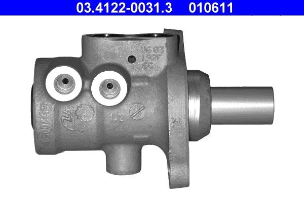 010611 ATE Number of connectors: 4, Ø: 22,2 mm, M10x1 Master cylinder 03.4122-0031.3 buy