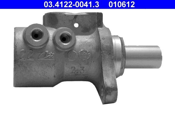 ATE 03.4122-0041.3 Brake master cylinder Number of connectors: 2, Ø: 22,2 mm, M10x1