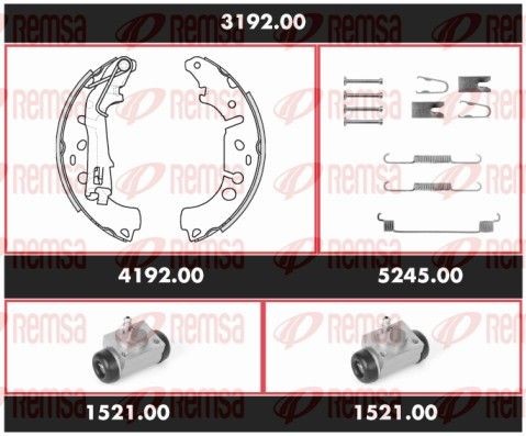 Great value for money - REMSA Brake Set, drum brakes 3192.00