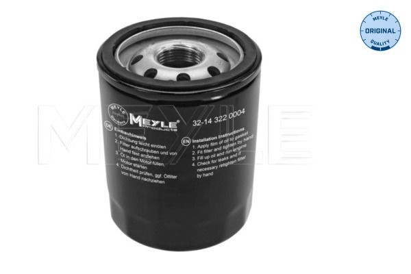 Original MEYLE MOF0137 Engine oil filter 32-14 322 0004 for SMART FORFOUR