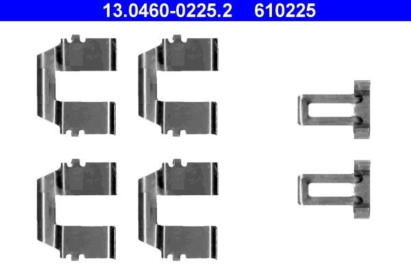Original ATE 610225 Brake pad fitting accessory 13.0460-0225.2 for VW TRANSPORTER
