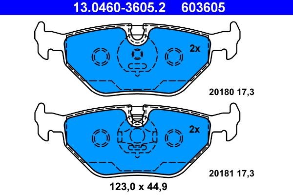 ATE Brake pad kit 13.0460-3605.2