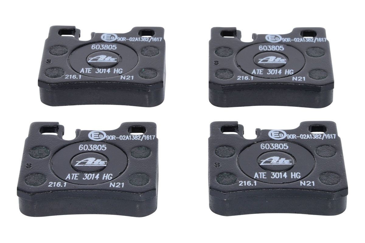 13.0460-3805.2 Set of brake pads 603805 ATE prepared for wear indicator, excl. wear warning contact