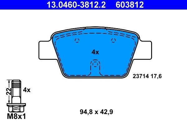 603812 ATE 13046038122 Water pump gasket LANCIA Delta III (844) 1.6 D Multijet 120 hp Diesel 2009 price
