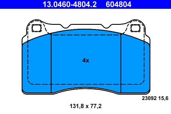 ATE Brake pad kit 13.0460-4804.2