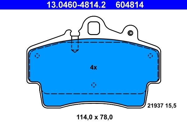ATE Brake pad kit 13.0460-4814.2 for Porsche 986