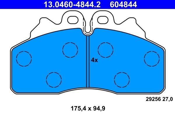 ATE Brake pad kit 13.0460-4844.2