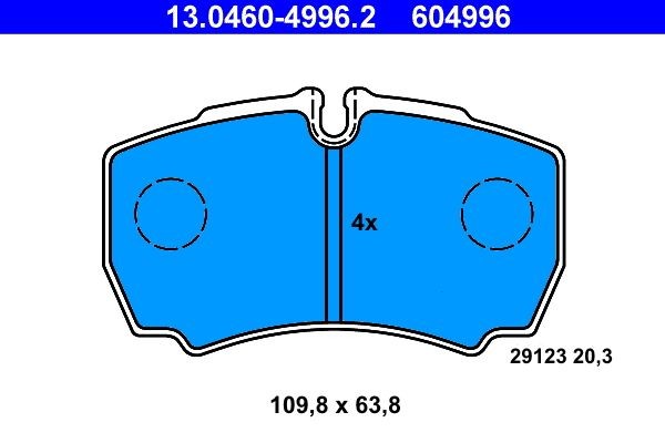 ATE Brake pad kit 13.0460-4996.2 for IVECO Daily