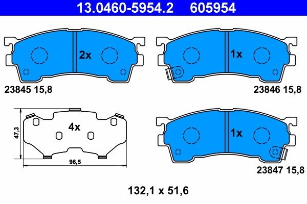 ATE Brake pad kit 13.0460-5954.2